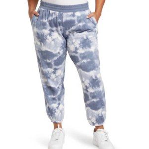 NEW Abound Blue Ivory Tie Dye Fleece Joggers Size 4X